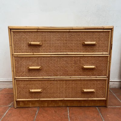 Mid-Century Kommode aus Bambus & Rattan bei Pamono kaufen