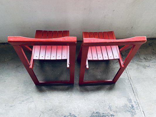 Set of Vintage Trieste Folding Chairs by Aldo Jacober for Bazzani