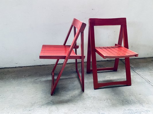 Set of Vintage Trieste Folding Chairs by Aldo Jacober for Bazzani