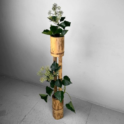 Mid-Century Bamboo Ikebana Ni-Ju-Giri Vase, Japan, 1950s Mid-Century Bamboo Ikebana Ni-Ju-Giri Vase, Japan, 1950s