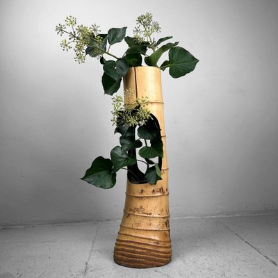 Mid-Century Bamboo Ikebana Ni-Ju-Giri Vase, Japan, 1950s for