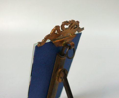 Vintage Bilderrahmen Rund 10x10 Cm – Antiker Designrahmen Mit Glasfront In Bronze