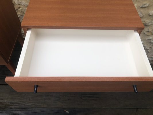 Table de chevet traditionnelle en bois, petite commode à tiroirs, meuble vieilli
