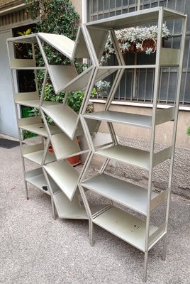 Vintage Sculptural Grey Lacquered Iron Shelf, 1970s for sale at Pamono