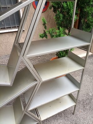 Vintage Sculptural Grey Lacquered Iron Shelf, 1970s for sale at Pamono
