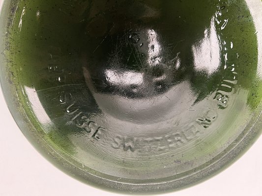 Ancien Support De Pied De Sapin En Verre Vert - Déco Noël Suisse, Vintage Bulach