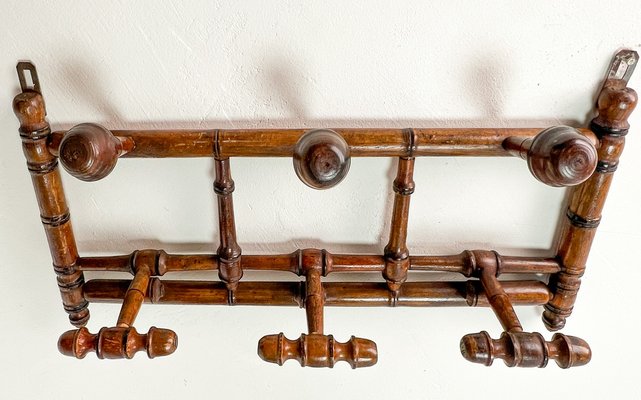 ˚✧₊⁎❤︎ 1800年代 コートフック ❤︎⁎⁺˳✧༚ フランスアンティーク Antique French Faux Bamboo Coat Rack, 1890s for sale at Pamono