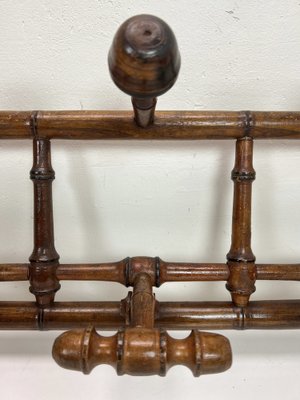 Antique French Faux Bamboo Coat Rack, 1890s for sale at Pamono