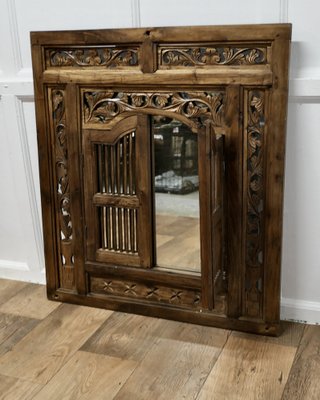 鏡家具 職人さんアンティークビンテージ carved wooden mirror 鏡家具 職人さんアンティークビンテージ carved wooden mirror