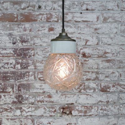 Clear glass globe industrial pendant deals