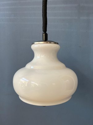 Mid Century Opaline Milk Glass Pendant Lamp
