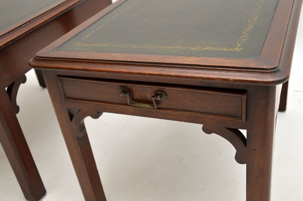 Antique leather top on sale table