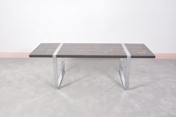 Coffee Table With Ceramic Tile Top By Juliette Belarti 1960s For Coffee Table With Ceramic Tile Top By Juliette Belarti 1960s 1