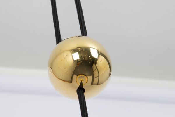 Large Adjustable Dark Brass Counterweight Pendant Light by Florian