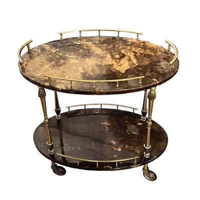 Small Italian Bar Cart from Aldo Tura, 1960s for sale at Pamono