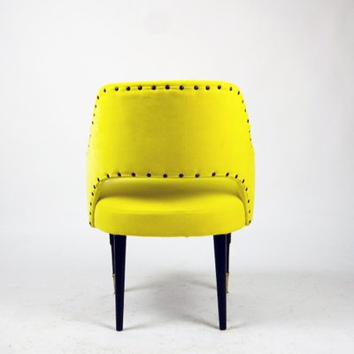 Yellow velvet cocktail chair new arrivals