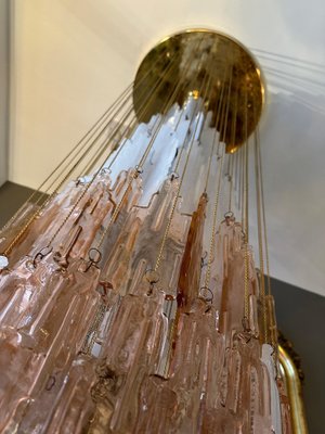 Italian Murano Glass Waterfall Cascade Pendant by Poliarte, 1970 