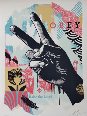 Shepard Fairey (Obey), Raise the Level (Peace), Screenprint