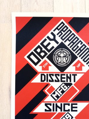 Shepard Fairey (Obey), Constructivist Banner Black, Screenprint