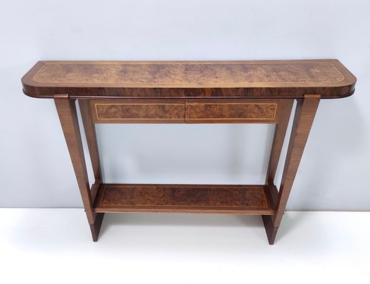 Vintage Walnut Console Table Attributed