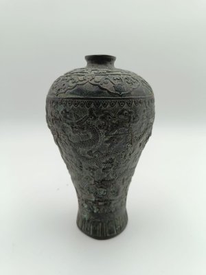 Antike chinesische Vase aus Bronze bei Pamono kaufen