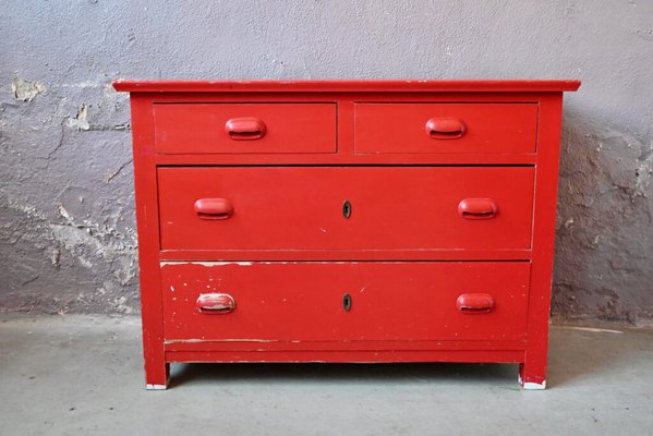 fitted lace wedding dress Paul Vintage Style Red Chest of Drawers – Walnut Street Marketplace main image 0