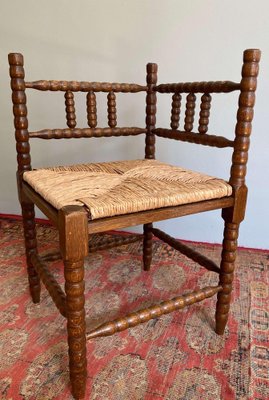 Vintage Brown Corner Chair for sale at Pamono