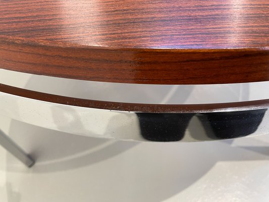 Danish Modern Round Rosewood and Marble Coffee Table from Bendixen