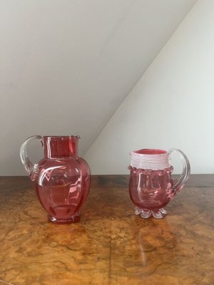 Antique Victorian Cranberry Glasses, Set of 16 for sale at Pamono