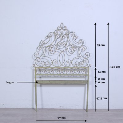 White wrought iron online twin bed