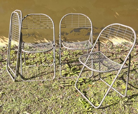 Ted Net Chairs by Niels Gammelgaard fpr Ikea, 1970s, Set of 4 for