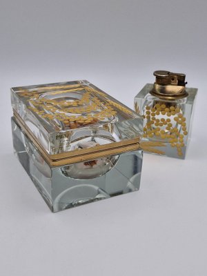 glass cigarette case Cigarette Case and Lighter by Pagnin & Bon, Italy, 1960s, Set of 2 for sale  at Pamono