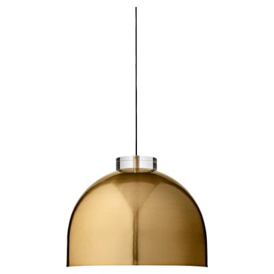 Gold round pendant light deals
