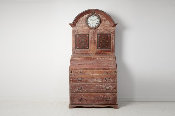 Mueble reloj sueco de pino con secreter en venta en Pamono
