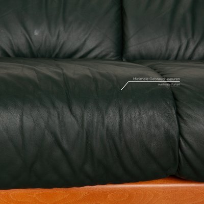 Dark green leather couch deals