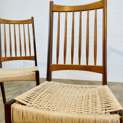 Danish Paper Cord Dining Chairs attributed to Arne Hovmand-Olsen for Mogens  Kold, 1960s, Set of 4 for sale at Pamono