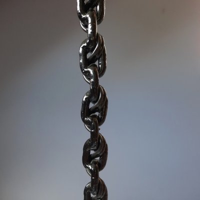French Brutalist Chain Link Floor Lamp 1970s for sale at Pamono