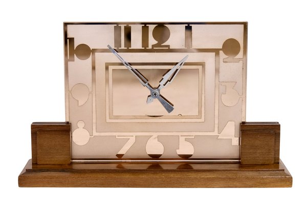 コレクション 20s for 1930s Numerals, and Glass Rosaline with Clock Table Deco Art clock table deco art vintage 30s コレクション