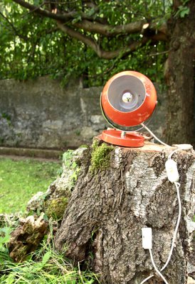 Space Age Orange Table Lamp, Italy, 1960s for sale at Pamono