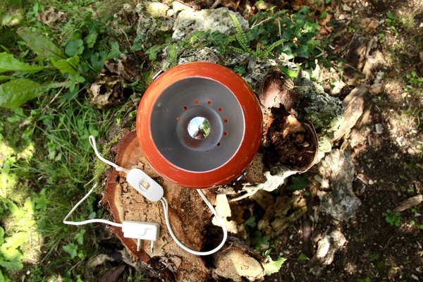 Space Age Orange Table Lamp, Italy, 1960s for sale at Pamono