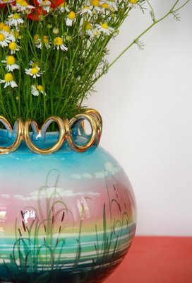 Vaso Art Deco vintage in ceramica, Italia, anni '40 in