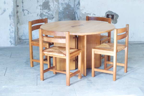 Arts And Crafts Round Dining Table Mid-Century Arts Crafts Table