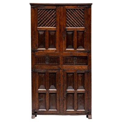 Dark wood pantry on sale cabinet