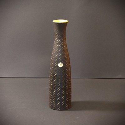 Vaso dorato ad anello design astratto in ceramica