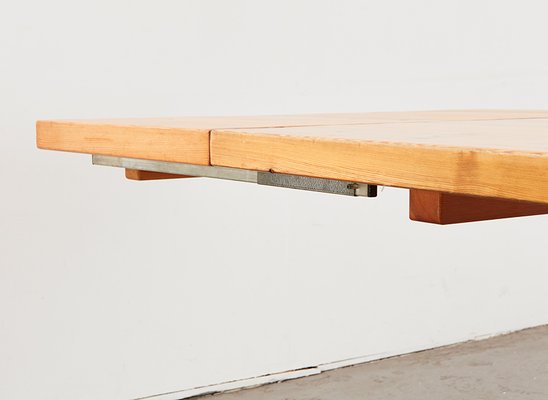 Scandinavian Drop-Leaf Pine Shaker Dining Table, 1960s for sale at