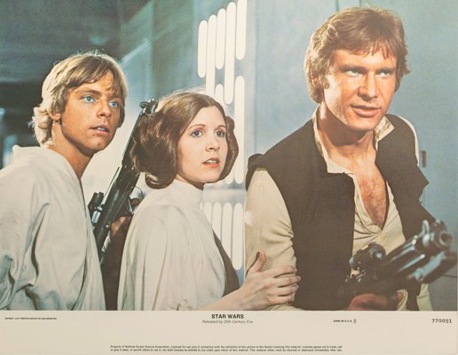 Original Vintage Star Wars Lobby Card with Luke Skywalker