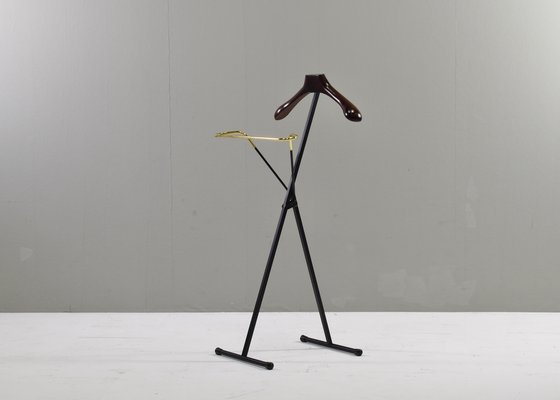 Italian Folding Valet Stand in Brass 1950s