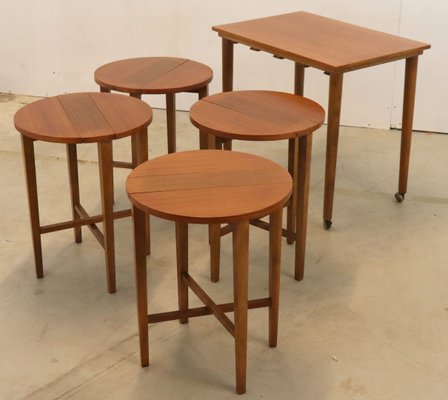 Nesting Tables by Poul Hundevad, Set of 5 for sale at Pamono