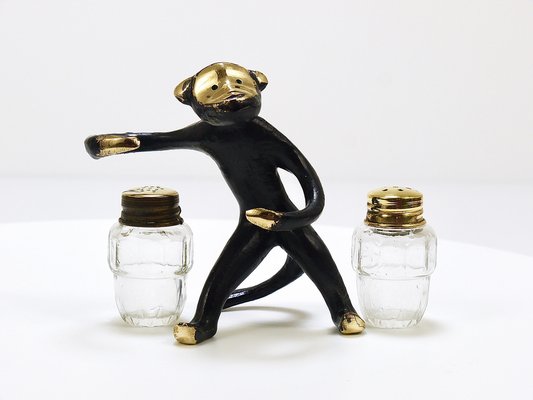 Monkey Salt and Pepper Shakers by Walter Bosse for Herta Baller Austria 1950s