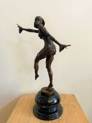 After D H Chiparus, Art Deco Phoenician Dancer, 1920s, Bronze for